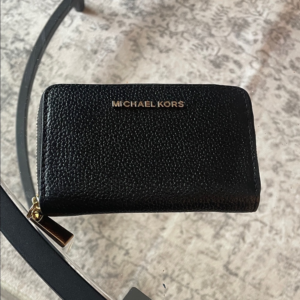 Michael Kors Black Pebbled Leather Wallet